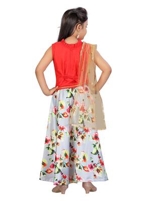 Grey plain silk stitched lehenga 5