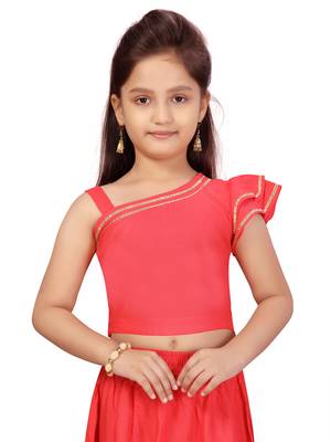 Red printed cotton stitched lehenga 4