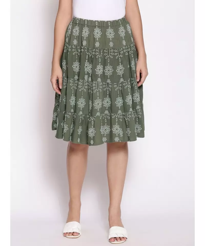 Hazzy Daisy binge Schifly Emb skirt for women
