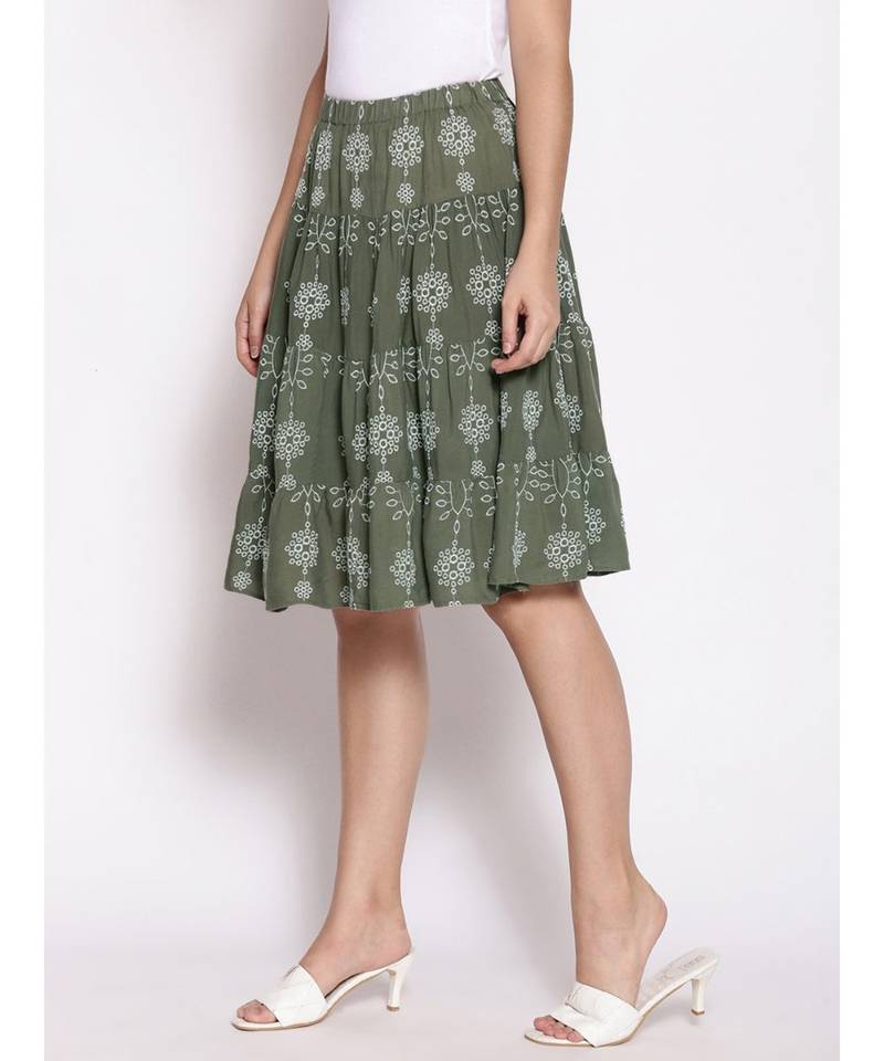 Hazzy Daisy binge Schifly Emb skirt for women