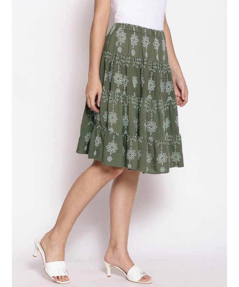 Hazzy Daisy binge Schifly Emb skirt for women