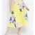 Gloden glash beauty yellow pleated women skirt
