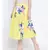 Gloden glash beauty yellow pleated women skirt