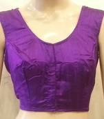 Purple raw silk handwork Blouse