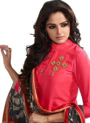 Peach embroidered cotton poly ethnic-kurtis 2