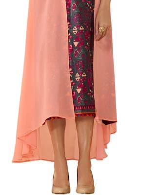 Pink embroidered georgette ethnic-kurtis 3