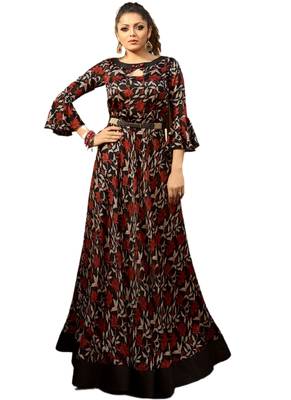 Black printed cotton poly ethnic-kurtis 1