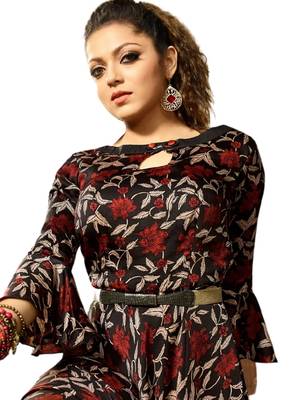 Black printed cotton poly ethnic-kurtis 2