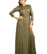 Green printed cotton poly ethnic-kurtis