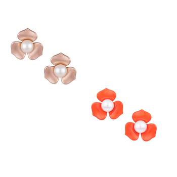 Orange earrings 1