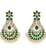 Green diamond earrings