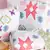 Payal Singhal White Ikat Star Print Canvas Small, Medium and Large Size Vanity Kits (Set of 3) for Women & Men