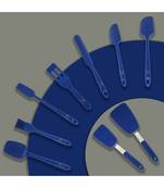 Silicone Spatula Set  9 Pieces Heat Resistant Rubber Spatulas Kitchen Utensils (Blue)
