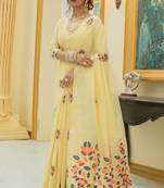 Teal woven south silk saree with blouse