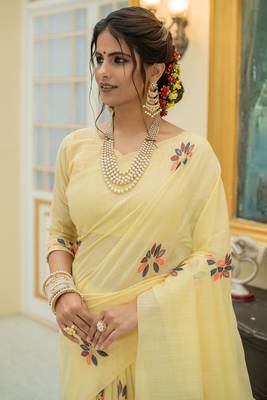 Teal woven south silk saree with blouse 2