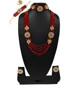 multicolor beaded jewellery Brass  Necklace Pair of Earring Chokar Bracelet  Ring