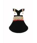 multicolor kundan Brass  choker Pair of Earring