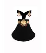 multicolor kundan Brass  choker Pair of Earring