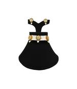 multicolor kundan Brass  choker Pair of Earring