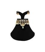 multicolor kundan Brass  choker Pair of Earring