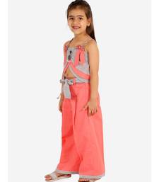 Stylish  Striped Print Top And Palazzo Grey