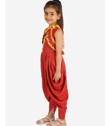 Girls  Printed Jumpsuit  Yellow
