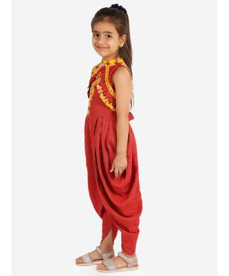 Girls  Printed Jumpsuit  Yellow 2