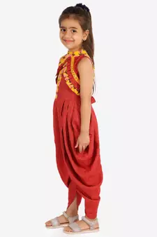 Girls  Printed Jumpsuit  Yellow