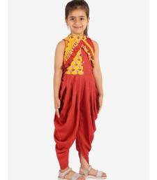 Girls  Printed Jumpsuit  Yellow