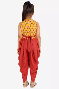 Girls  Printed Jumpsuit  Yellow