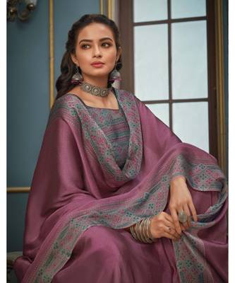 Peach Juliet Chiffon Border Work Saree With Blouse Piece 2