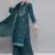 Kvsfab Teal green Color rayon Embroidered & sequnis work with gotta patti Foil print semi stitched kurta sets &dupatta