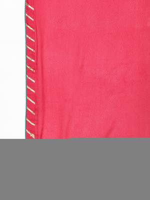 Kvsfab Pink Color rayon Embroidered & sequnis work with gotta patti semi Foil print stitched kurta sets &dupatta 7