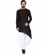 Designer black rayon kurta with with payjama