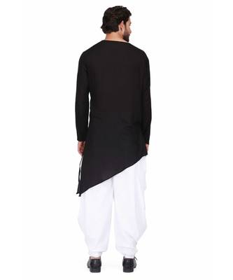 Designer black rayon kurta with with payjama 5