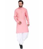 Designer pink rayon kurta with with payjama