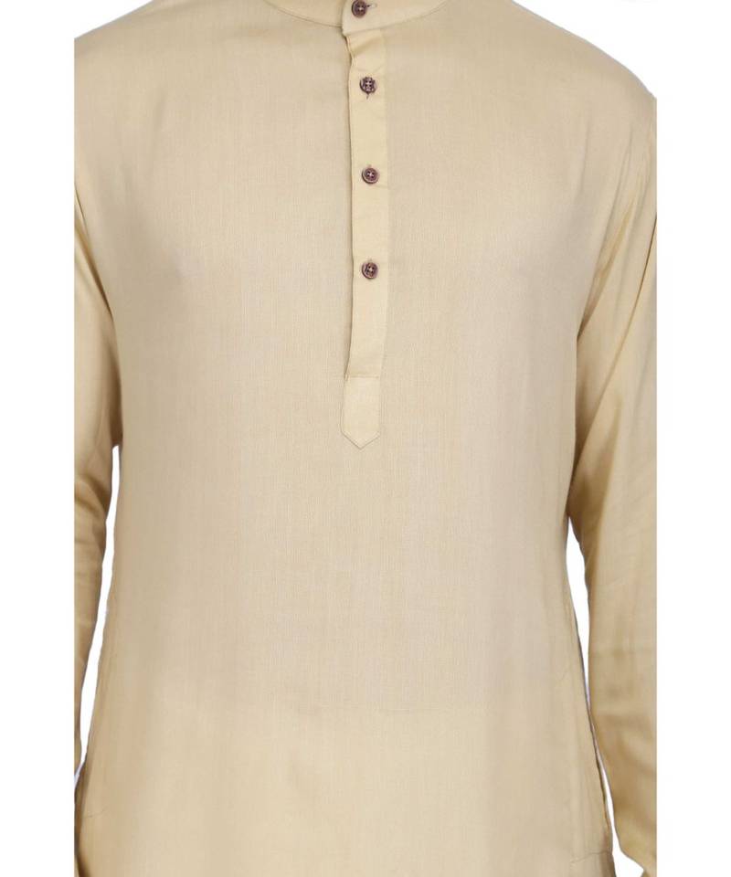 Designer yellow rayon kurta with with payjama