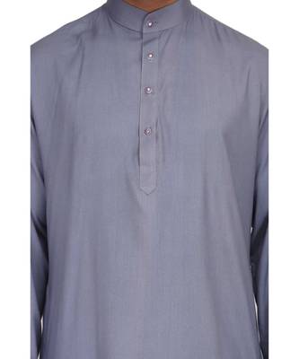 Designer grey rayon kurta with with payjama 6