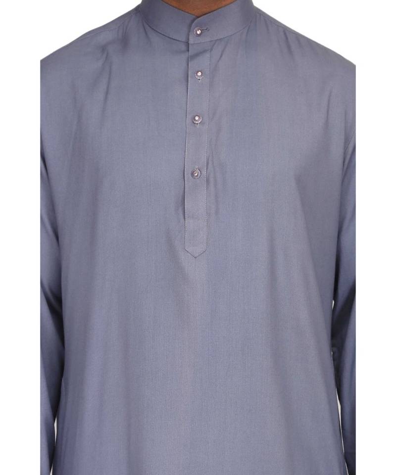 Designer grey rayon kurta with with payjama