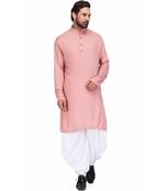 Designer dusty pink rayon kurta with with payjama