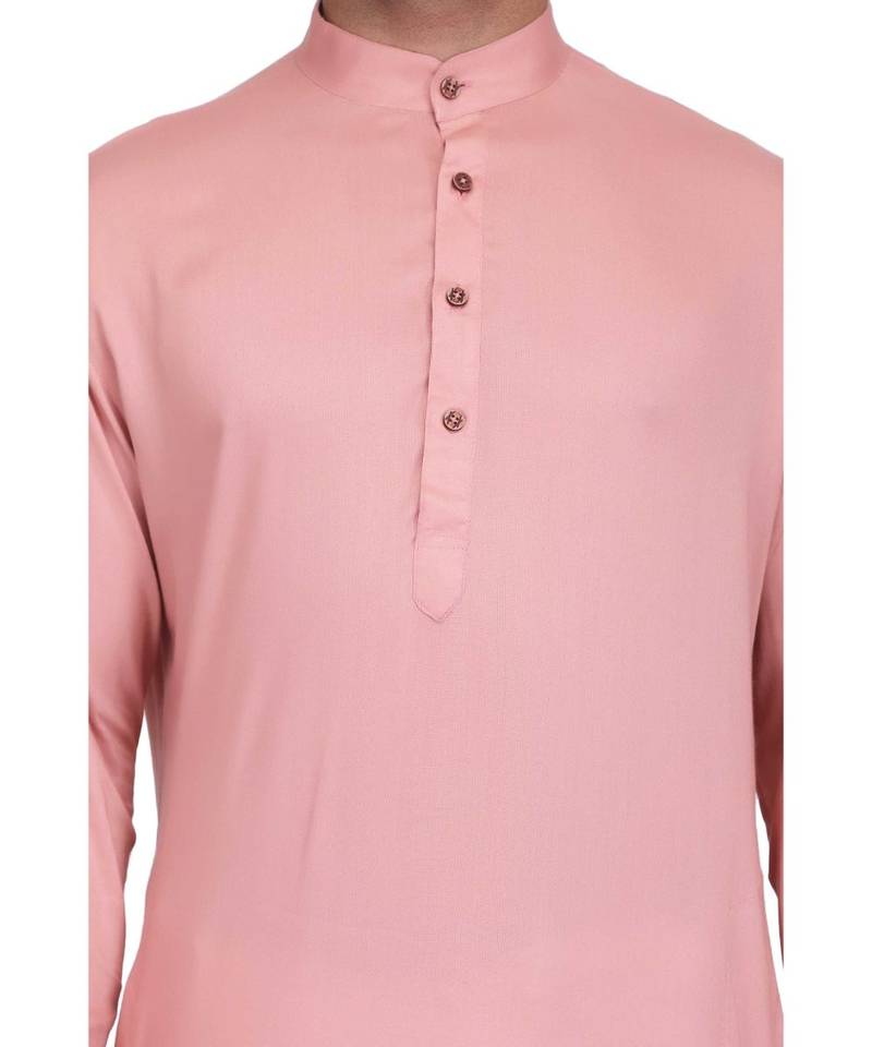 Designer dusty pink rayon kurta with with payjama
