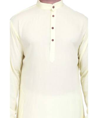 Designer lemon yellow rayon kurta with with payjama 6
