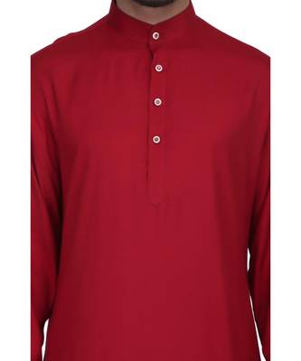 Designer maroon rayon kurta with with payjama 6