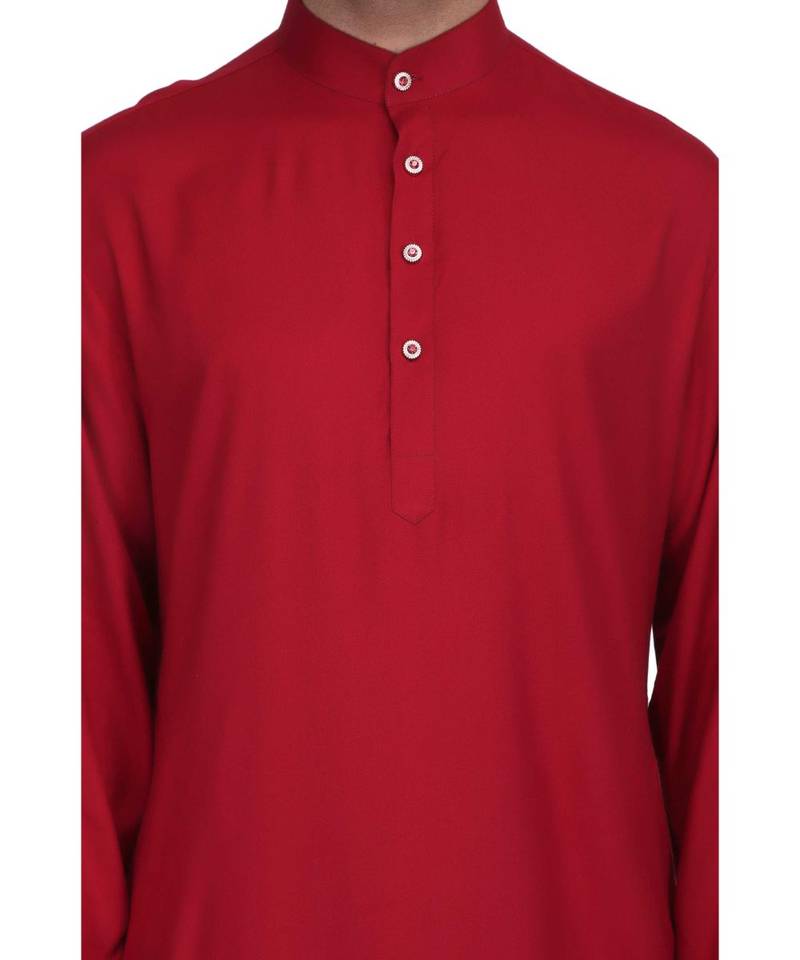Designer maroon rayon kurta with with payjama