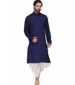 Designer royal blue rayon kurta with with payjama