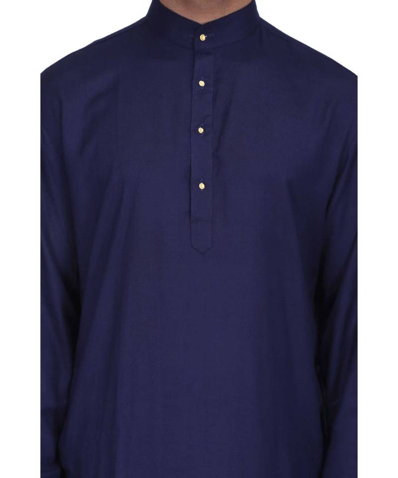 Designer royal blue rayon kurta with with payjama