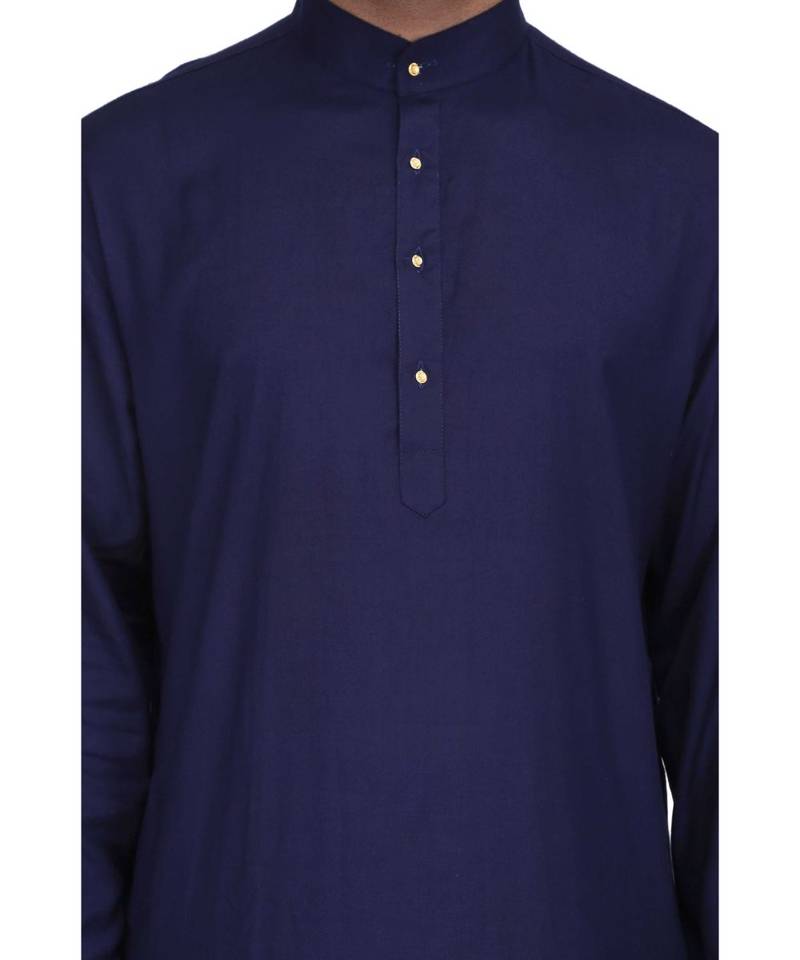 Designer royal blue rayon kurta with with payjama
