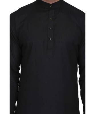 Designer black rayon kurta with with payjama 6