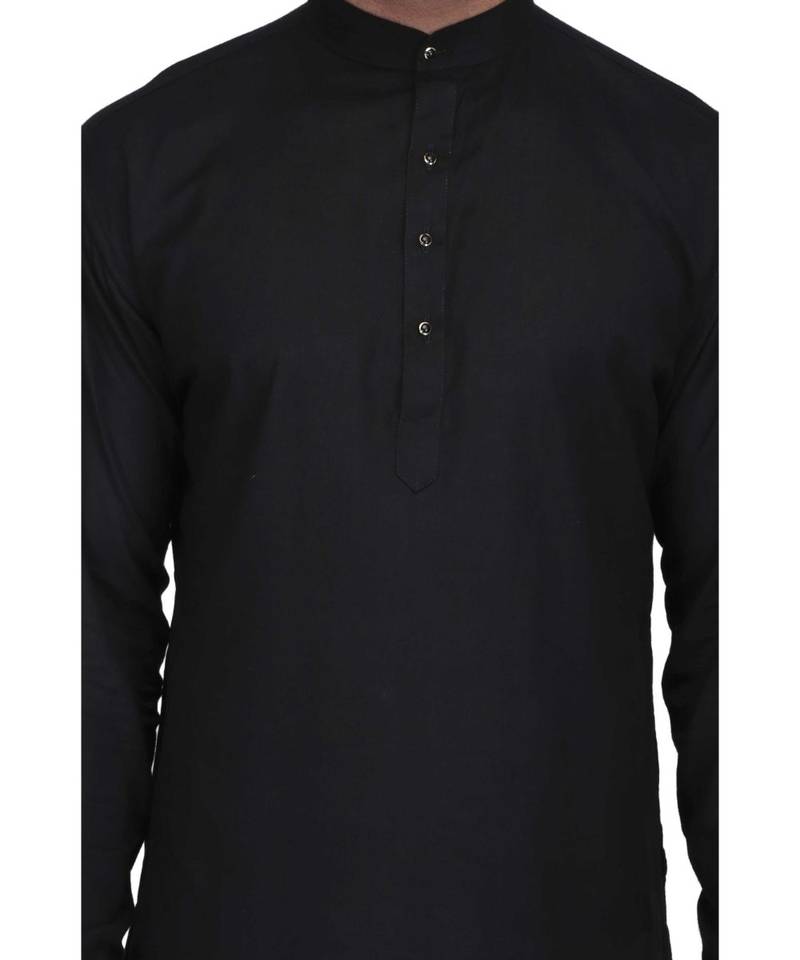 Designer black rayon kurta with with payjama