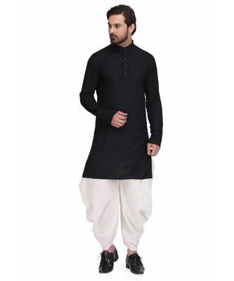 Designer black rayon kurta with with payjama 1